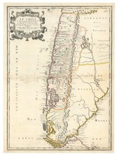 Sanson 1656 Mappa del Cile 'Le