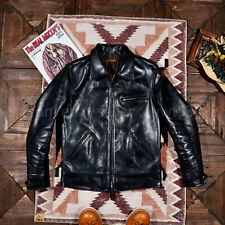 Giacca biker uomo full grain tea core pelle cavallo classica 19*30S