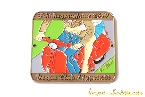 Targa metallo vespa uscita - in, "uscita