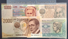 Repubblica Italiana lotto 4 banconote in lire FDS originali perfette nuove