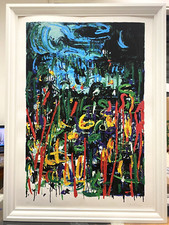 MARIO SCHIFANO-  SERIGRAFIA MATERICA  CM 70 X 50 ORTO BOTANICO