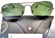 OCCHIALI DA SOLE RAY-BAN RB3025 LARGE AVIATOR POLARIZZATI - NERO / G-15 VERDE 55/14 135