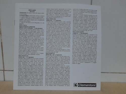 Libretto istruzioni memo games - libretto,