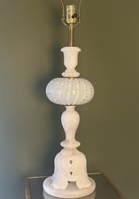 Lampada vintage italiana in vetro veneziano e alabastro / così com'è