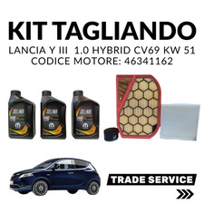 Kit Tagliando LANCIA YPSILON 2015 1.0 HYBRID  CV 69 KW 51+ 3LT ECO 2