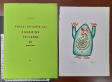 WUNDERKAMMER EXLIBRIS 1268 " PATAFISICA UBU RE COLOR FIRMATO N. 16"-*ENRICO BAJ*