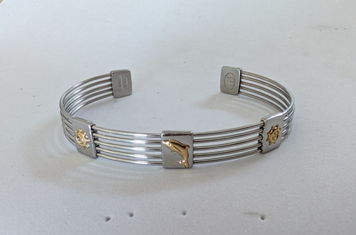 Bracelet jonc acier 18k 750 - bracelet,