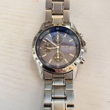 Orologio Cronografo SEIKO Analogico 10 Bar Impermeabile Quarzo Uomo Modello