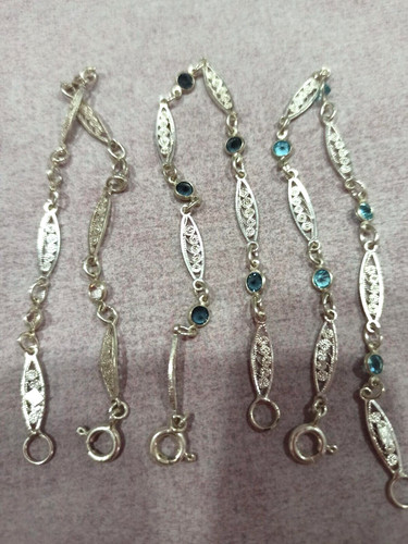 Tris bracciali argento - tris,