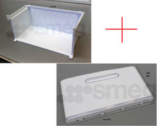 Cassetto+frontale per congelatore USATO 761170846+76613A137 originale SMEG