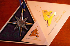 Set Completo Scatole Decorazione Stella di Natale Swarovski 1995 Certificato