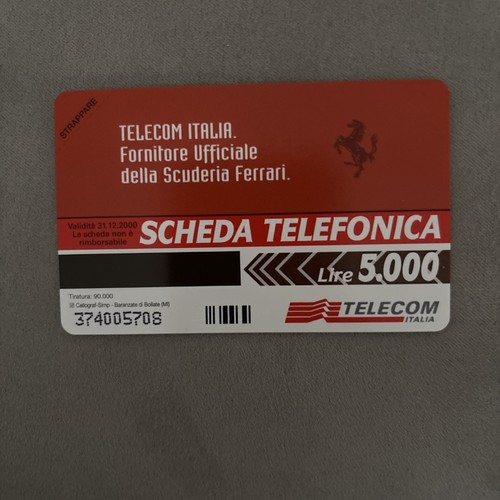 Carta telefonica ferrari - carta,