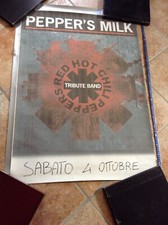 POSTER PEPPER’S MILK TRIBUTE BAND RED HOT CHILI PEPPERS AUTOGRAFATO 98X70
