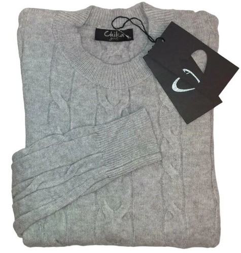 Maglione donna grigio maglia