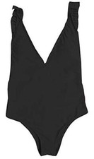 Costume Intero Donna da Bagno Mare Ragazza Volant Intrecciato Sexy Vintage