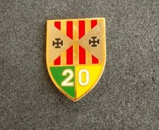 Scudetto metallico vintage GdF 20° Legione marcato Bomisa prima serie