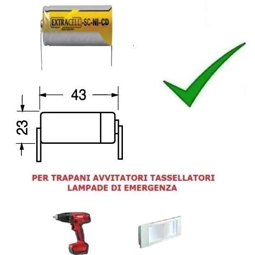 Batteria ricaricabile nicd - batteria,