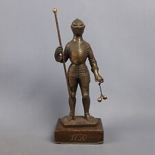 Statua Guerriero Medievale Del 1730 Scultura Metallo Legno Vintage Anni ‘60