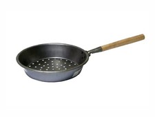 Padella in acciaio per castagne Ø 26 cm manico standard