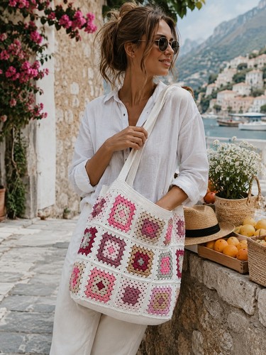 Borsa mano all uncinetto - borsa, all'uncinetto