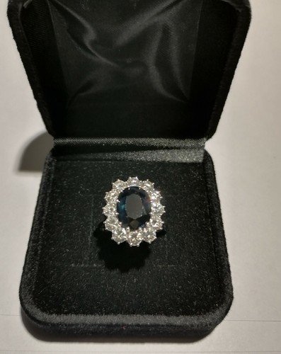 Anello oro zaffiro brillanti - oro,