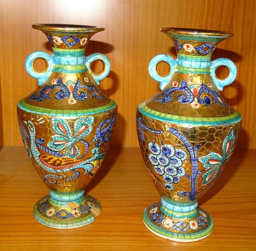 Ceramica deruta coppia vasi - deruta,