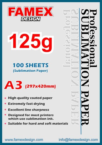 Carta sublimazione 125g per - carta,