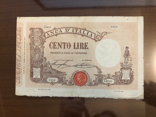 Banconota lire 100 matrice - banconota,