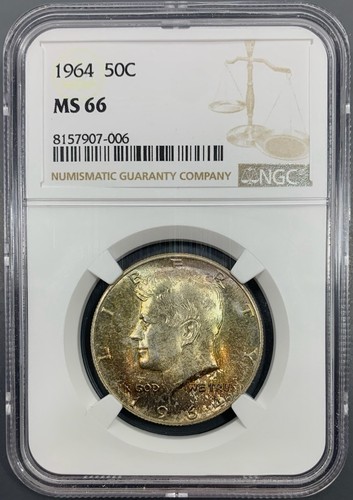 1964 ngc ms66 kennedy mezzo - 1964,