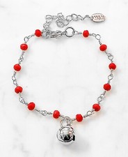 Cavigliera Braccialetto Bracciale Perline con Sonaglio in Acciaio vari Colori