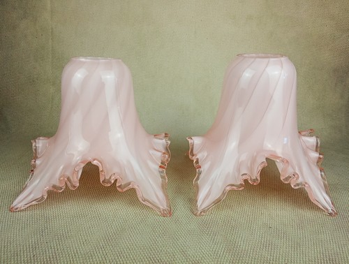 Vintage pink stripe glass - pink,