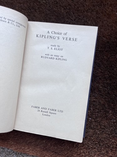 1941 choice kipling s - of, kipling's