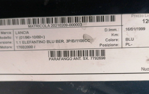 7792698 parafango ant - ant., sx