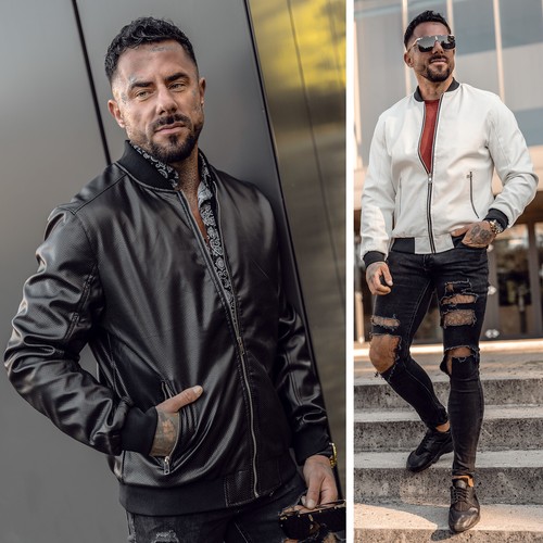 Giacca ecopelle giubbino biker