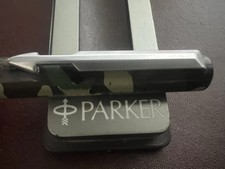 🔴 PARKER penna sfera roller VECTOR camuflage mimetica MILITARE scrive vintage