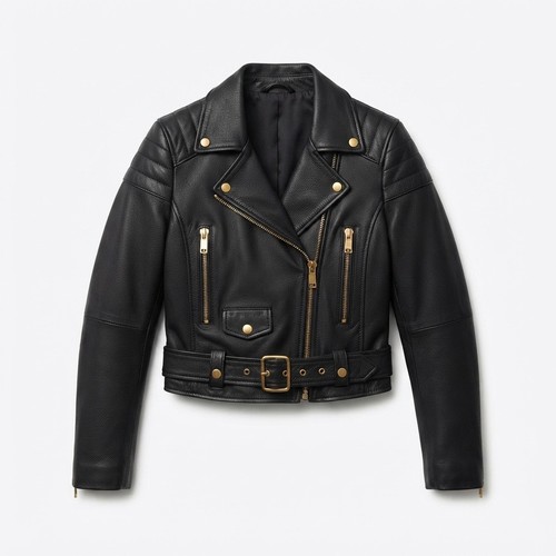 Giacca biker donna vera pelle