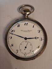 IWC International Watch Co Schaffhausen Orologio Da Tasca Argento 800