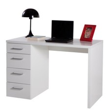 SCRIVANIA UFFICIO STUDIO RAGAZZI 4 CASSETTI L110 x P60 x H74 EASY BIANCO