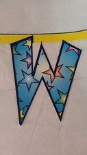2 LETTERA "W" FESTONE CARTA