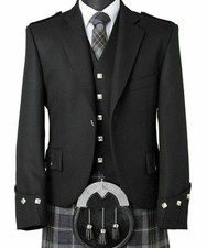 Giacca kilt NERA uomo Argyle e