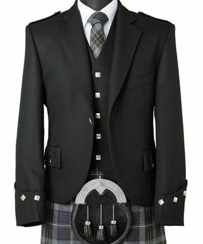 Giacca kilt nera - argyle, e