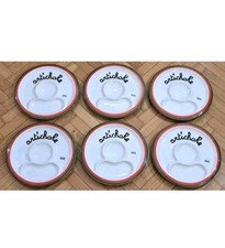 SERVIZIO 6 PIATTI-CARCIOFO/ARTICHOKE-BALDELLI DESIGN-MADE ITALY-ANNI 70-VINTAGE 