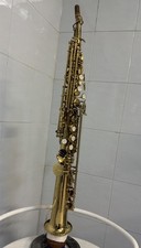  ALYSEE S-818L SASSOFONO SAX SOPRANO DRITTO Fa# LACCATO con ASTUCCIO E ACCESSORI
