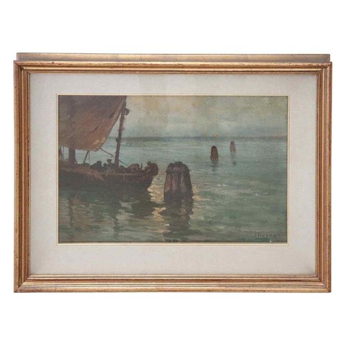 Dipinto olio tela - su, marina