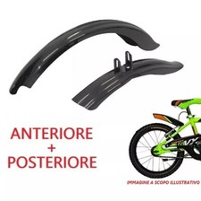 Coppia Parafanghi Junior per BICICLETTA Misura 16" in Plastica - COLORE Nero