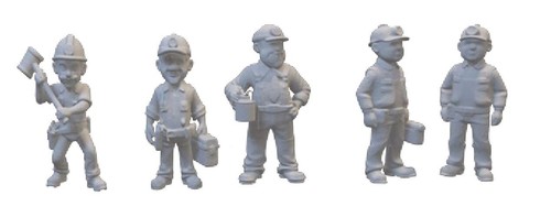 Lavoratori ferroviari stampati