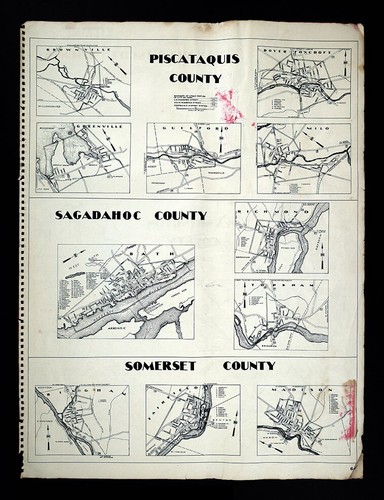 1946 maine highway map - 1946, bath