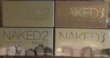 Lotto 2 palette di ombretti Urban Decay 6 tonalità ciascuna NAKED2 NAKED3 nuove con scatola