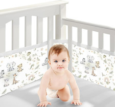 Paracolpi Lettino,2 Pezzi Paraurti COT Morbida E Traspirante, 4 Lati Paraurti CO