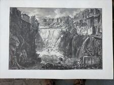PIRANESI GIOVANNI STAMPA INCISIONE GRAFICA ALTRA VEDUTA DELLA CASCATA DI TIVOLI.